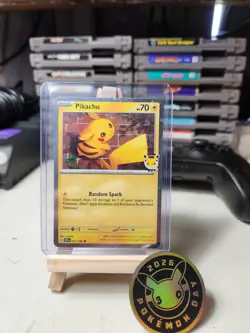 Pikachu Pokemon Day 2026 Promo Card 051/162 with Coin - Image 1
