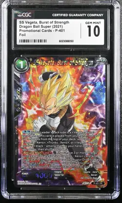 SS Vegeta, Burst Of Strength P-401 CGC 10 Promotional Dragon Ball Super Card - Image 1