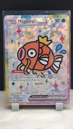 Pokemon Cracked Ice Holo Rainbow Boarder Cute Anime Magikarp Card - Image 1