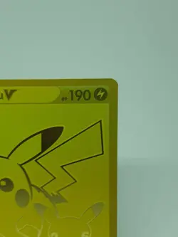 Pikachu V SWSH145 Gold Promo Pokemon Card PRINT ERROR Celebrations Set **Read 👇 - Image 4