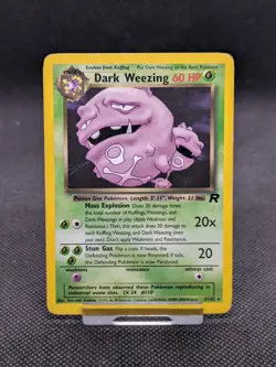 Dark Weezing 31/82 Rare Team Rocket Pokemon Card WOTC Played - Image 1