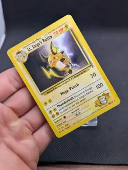 Pokemon Lt. Surges Raichu Card 28/132 Gym Heroes WOTC Played - Image 2