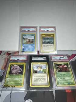 CRACKED SLABS Pokemon Tcg Graded Card Lot Of 5 PSA/sgc DAMAGED SLABS - Image 1