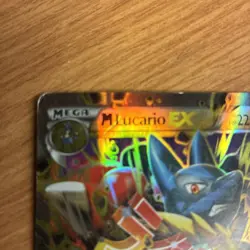 Pokemon TCG "Mega Lucario EX 113/111" Secret Rare Holo Card - XY - Furious Fists - Image 2