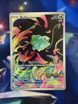 Pokemon Bulbasaur 133/132 Miscellaneous Cards Illustration Rare Holo Mega Evolu… - Image 1