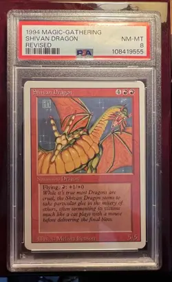 MTG Shivan Dragon Revised 3rd Edition PSA 8 & Serra Angel Psa 9 - Image 1