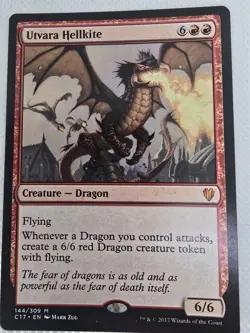 Wizards Utvara Hellkite Commander 2017 Creature Red Mythic Dragon 6/6 Regular - Image 1