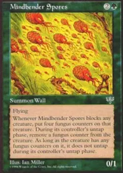 MTG Mindbender Spores, Mirage, Heavily Played, English - Image 1