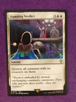 Damning Verdict R Commander: FINAL FANTASY 239 NM MTG FIC - Image 1