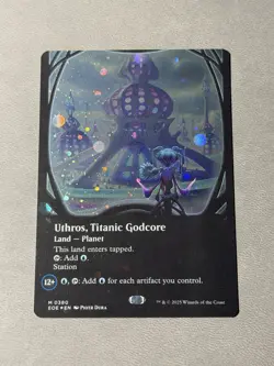 Uthros, Titanic Godcore (Borderless) (Galaxy Foil) Edge of Eternities Foil NM - Image 1