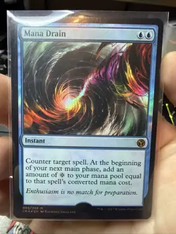 Mana Drain Iconic Masters Foil Artist Proof Mtg - Image 1