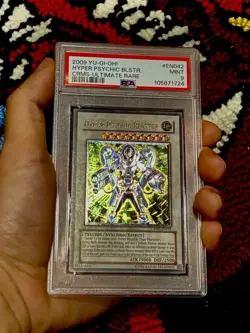 Yugioh Crimson Crisis Hyper Psychic Blaster Ultimate Rare CRMS-EN042 PSA 9 EURO - Image 1