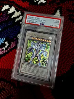 Yugioh Crimson Crisis Hyper Psychic Blaster Ultimate Rare CRMS-EN042 PSA 9 EURO - Image 2