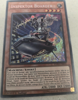 Yugioh German Inspector Boarder EXFO-EN035 DE035 Secret Rare 1st ED MP - Image 1