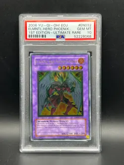 Yugioh PSA 10 GEM MT Elemental Hero Phoenix Enforcer EOJ-EN032 Ultimate 1st 8068 - Image 1