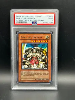 Yugioh PSA 9 MINT Emes the Infinity DBT-EN001 Super Rare Destiny Board Traveler - Image 1