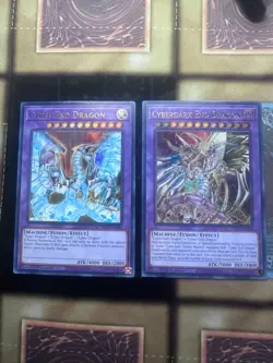 Yugioh Cyber End Dragon Cyberdark End Dragon SDCS-EN041 SDCS-EN044 MISPRINT Set - Image 1