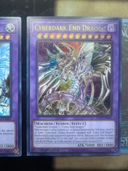 Yugioh Cyber End Dragon Cyberdark End Dragon SDCS-EN041 SDCS-EN044 MISPRINT Set - Image 3