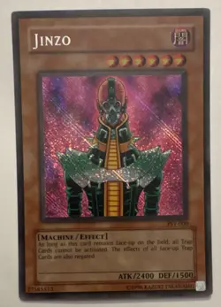 Yu-Gi-Oh! Jinzo Pharaoh's Servant Secret Rare Unlimited Holo Effect PSV-000 - Image 1