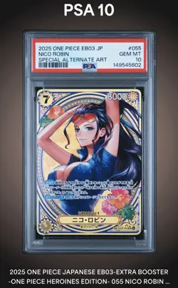 Nico Robin (055) (SP) EB03-055: One Piece Heroines Edition Foil PSA 10 JP - Image 1