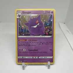Pokemon TCG Gengar SWSH052 LP Black Star Promo Card SWIRL 🔥 Galaxy Holo 🔥 - Image 1