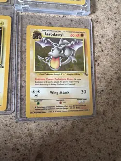 Pokemon TCG Aerodactyl Fossil Holo Card 1/62 Unlimited Rare, Vintage 1999 - Image 1