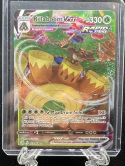 Rillaboom VMAX 023/264 Fusion Strike NM - Mint Ultra Rare Pokemon TCG Card - Image 2