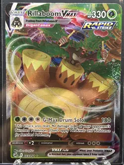 Rillaboom VMAX 023/264 Fusion Strike NM - Mint Ultra Rare Pokemon TCG Card - Image 3