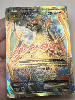 DAMAGED M Charizard EX 101/108 Full Art XY Evolutions AUTHENTIC Pokemon Card - Image 2