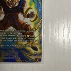 Bandai Dragon Ball Super Card Game Son Goku FS12-07 Gold Bonus Pack SR Alt Art - Image 2