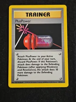 Pokemon TCG Pluspower Base Set 84/102 Unlimited Uncommon Card WOTC Played LP - Image 1