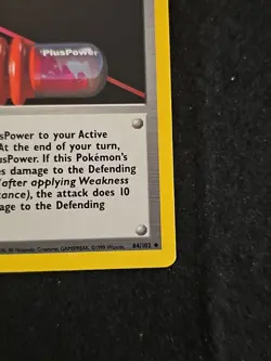 Pokemon TCG Pluspower Base Set 84/102 Unlimited Uncommon Card WOTC Played LP - Image 4