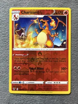 Charizard 025/185 Reverse Holo Pokemon Card Vivid Voltage VLP - NM - Image 1