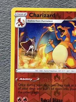 Charizard 025/185 Reverse Holo Pokemon Card Vivid Voltage VLP - NM - Image 4