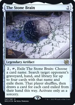 The Stone Brain - Foil Prerelease Promo BRO LP MTG - Image 1