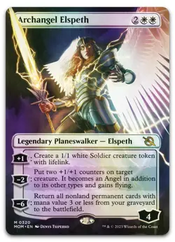 Archangel Elspeth (Borderless) #320 (Foil) NM March of the Machine MOM Magic MTG - Image 1