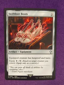 MTG Swiftfoot Boots Final Fantasy Commander (FIC) Uncommon #0361 - Image 1