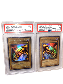 PSA 3 1ST ED LOB-122 & LOB-123 Left/Right Arm Forbidden One Exodia Ultra Yugioh - Image 1