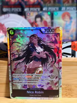 NICO ROBIN OP12-087 Legacy of the Master Super Rare Foil One Piece TCG Near Mint - Image 1