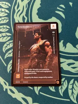 Tyros Ironfist 216/401 Paper Rare Wonders Of The First Existence 1st Edition - Image 1
