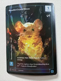 Wonders of the First Formless Foil Moonfire Crystal Mouse 1st Edition - Image 1