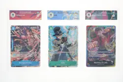 One Piece Card Game - Ace+Sabo+Luffy - OP07-053/OP09-027/P - GRAAD 10 JAP 2025 - Image 1