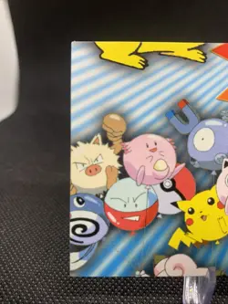 Pokemon P03 of 6 Topps Series 3 Cover / Puzzle Card smiling Pikachu with group - Image 4