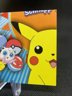 Pokemon P03 of 6 Topps Series 3 Cover / Puzzle Card smiling Pikachu with group - Image 5