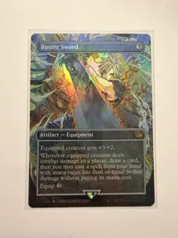 Buster Sword (Borderless) (FOIL) ✅ Final Fantasy ✅ Magic The Gathering (mtg) - Image 1