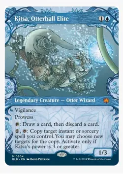 1x MTG Kitsa, Otterball Elite *SHOWCASE* Bloomburrow Mythic! NM Mint! - Image 1