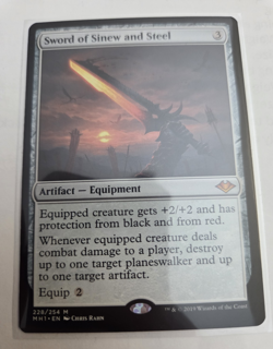 MTG, Sword of Sinew and Steel Modern Horizons Regular NM - Image 1