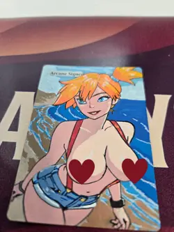 MTG Arcane Signet – Misty Pokemon Waifu Alter – Hand Painted by BAZAYO – 18+... - Image 2