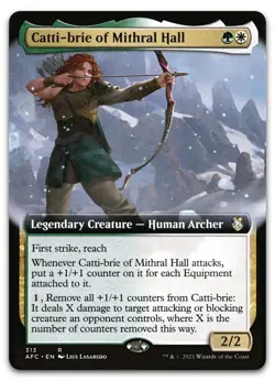 Catti-brie of Mithral Hall (Extended Art) #313 NM Forgotten Realms AFC Magic MTG - Image 1