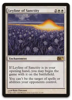 Leyline of Sanctity #21 (LP) Magic 2011 M11 Magic MTG - Image 1